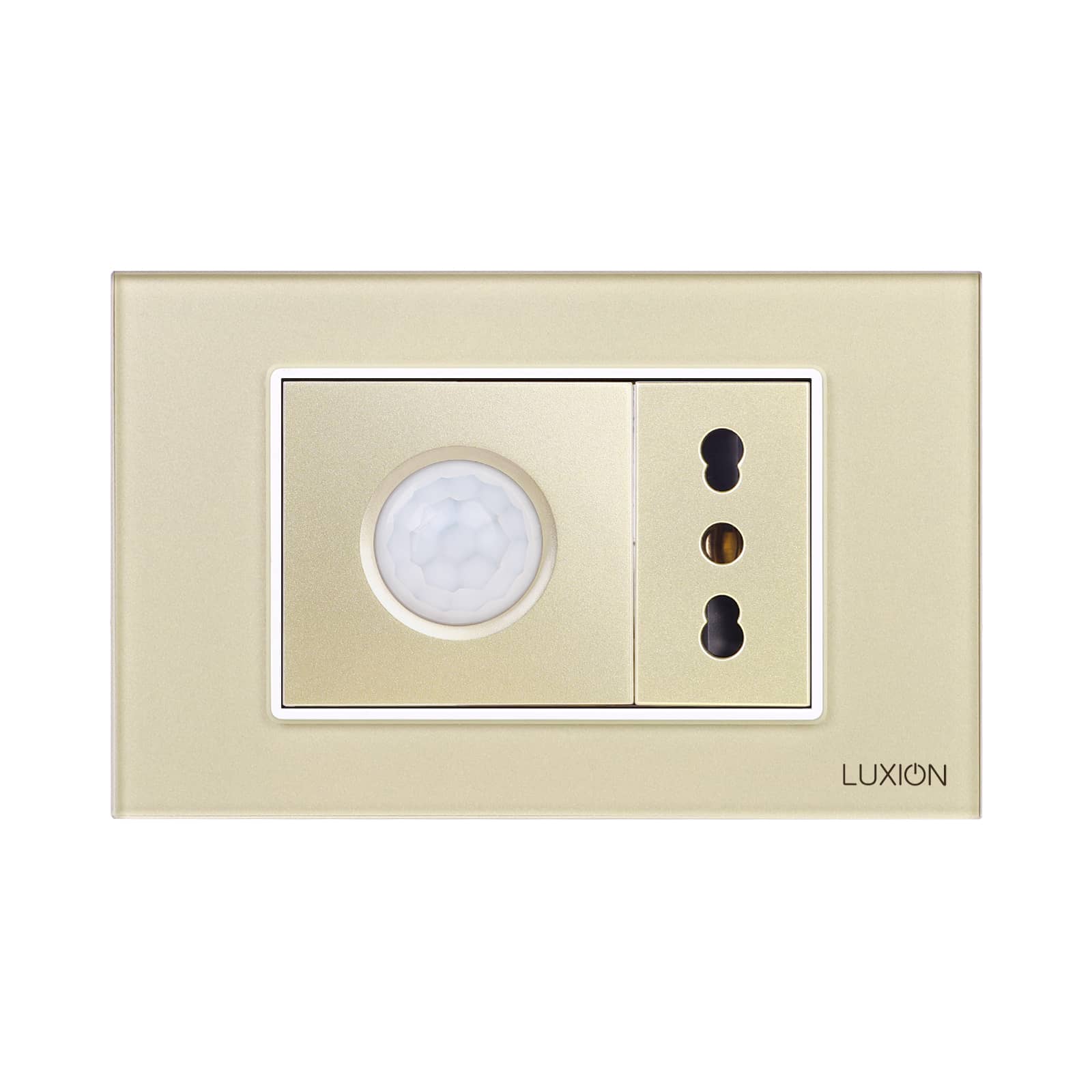 Senzor de Miscare 2M si Priza Ingusta LUXION cu Rama din Sticla, Standard Italian, 3M — imaginea 2