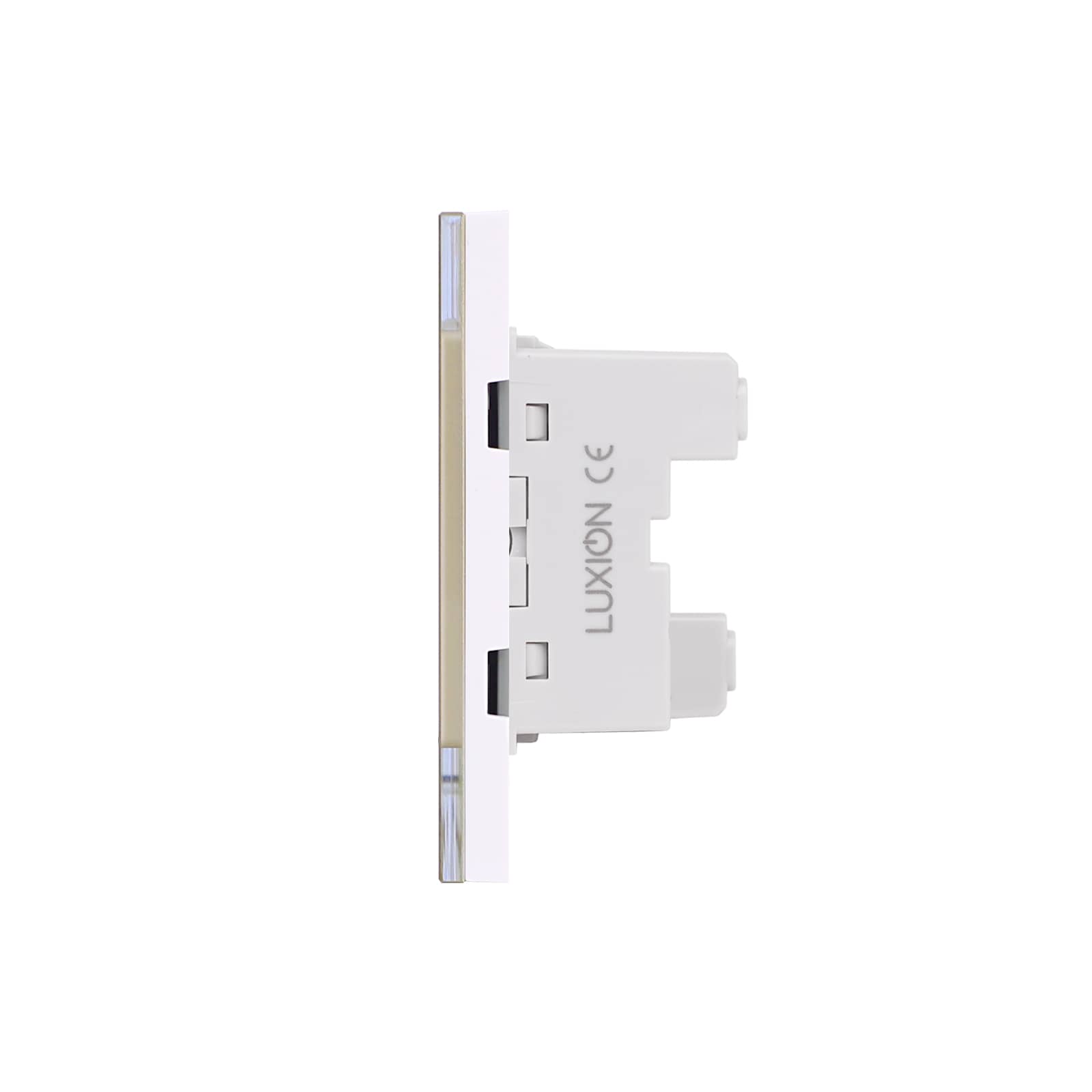 Intrerupator Jaluzele Mecanic 1M si 2 Taste False LUXION cu Rama din Sticla, Standard Italian, 3M — imaginea 3