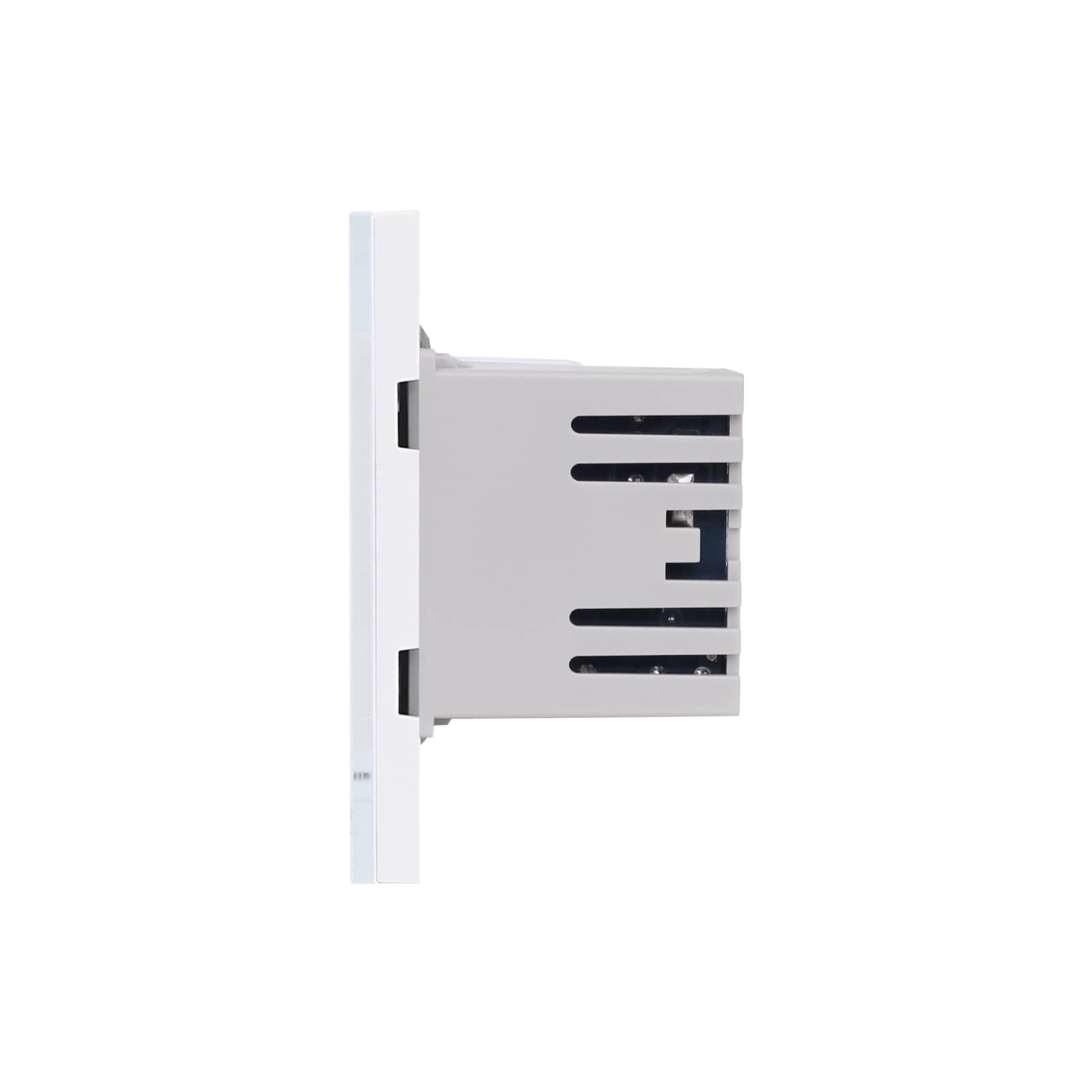 Intrerupator Simplu + Priza Ingusta si USB A+C cu Rama din Sticla LUXION, Standard Italian, 3M — imaginea 3