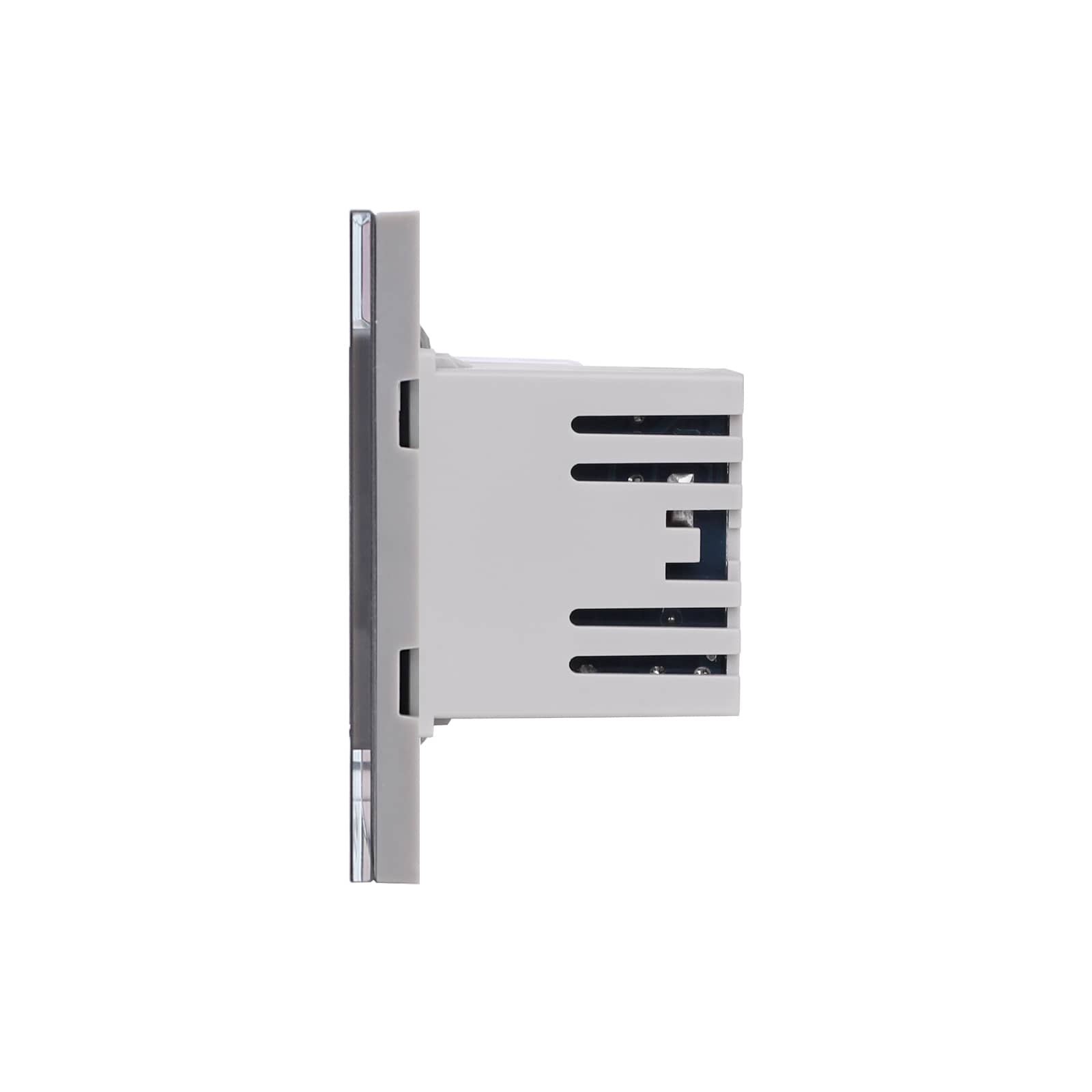 Intrerupator Simplu + Priza Ingusta si USB A+C cu Rama din Sticla LUXION, Standard Italian, 3M — imaginea 3