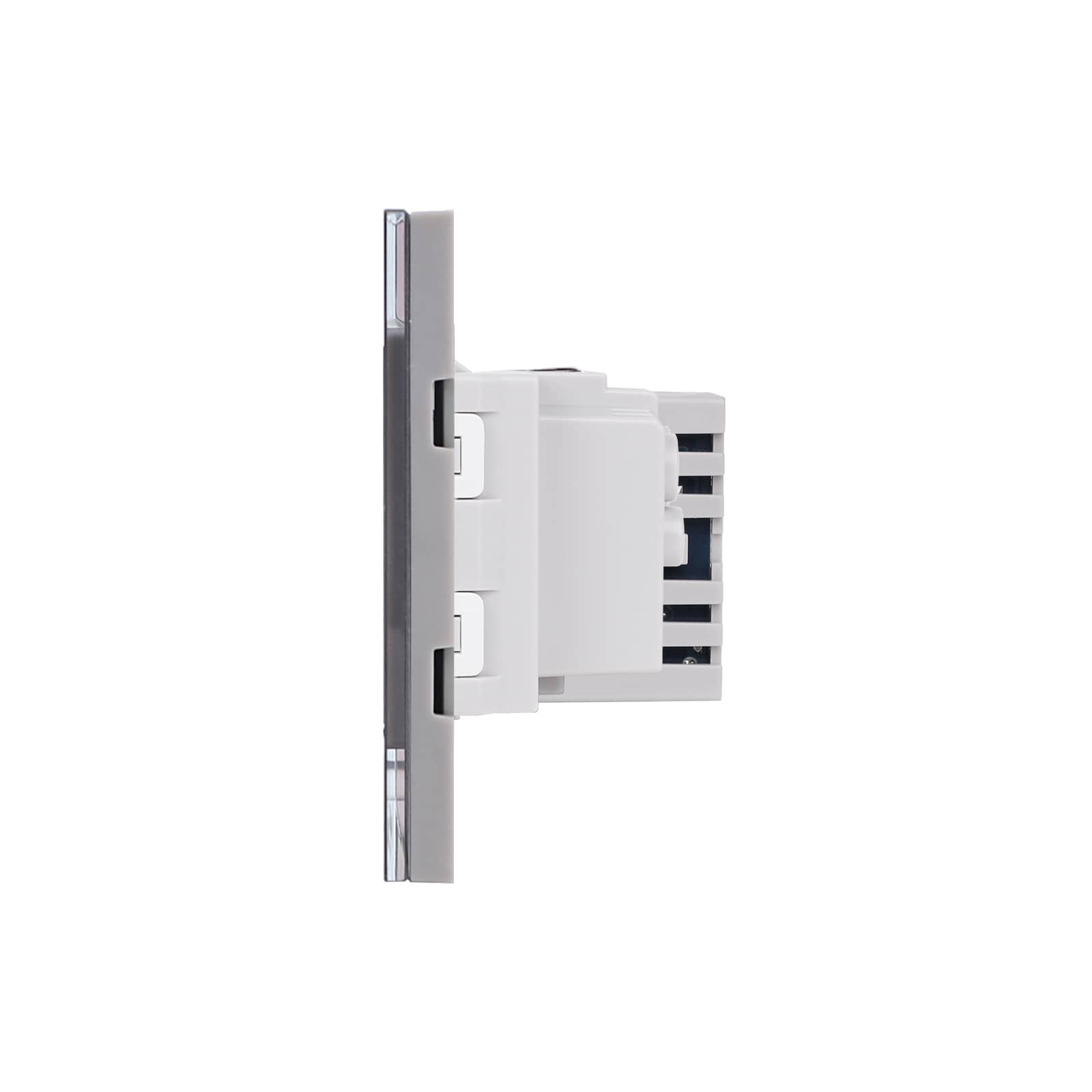 Intrerupator Simplu + Priza USB A+C + Priza Schuko cu Rama din Sticla LUXION, Standard Italian, 4M — imaginea 3