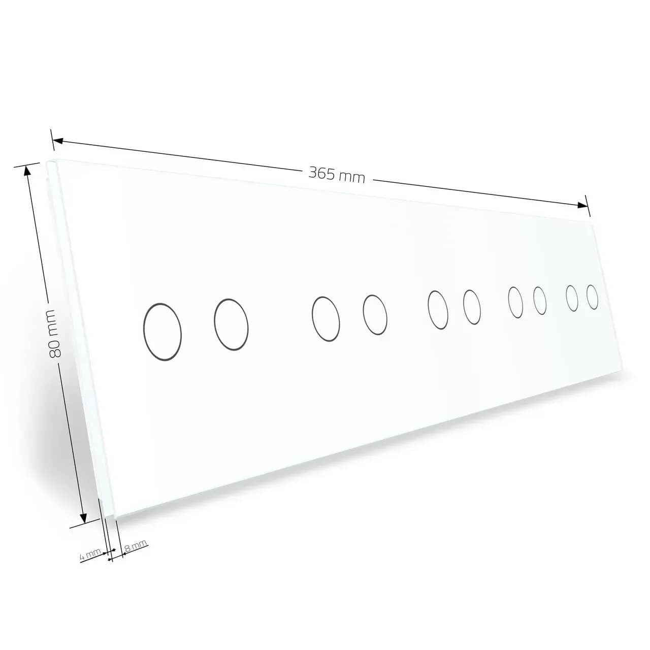 Panou 5 intrerupatoare duble cu touch Livolo din sticla — imaginea 3