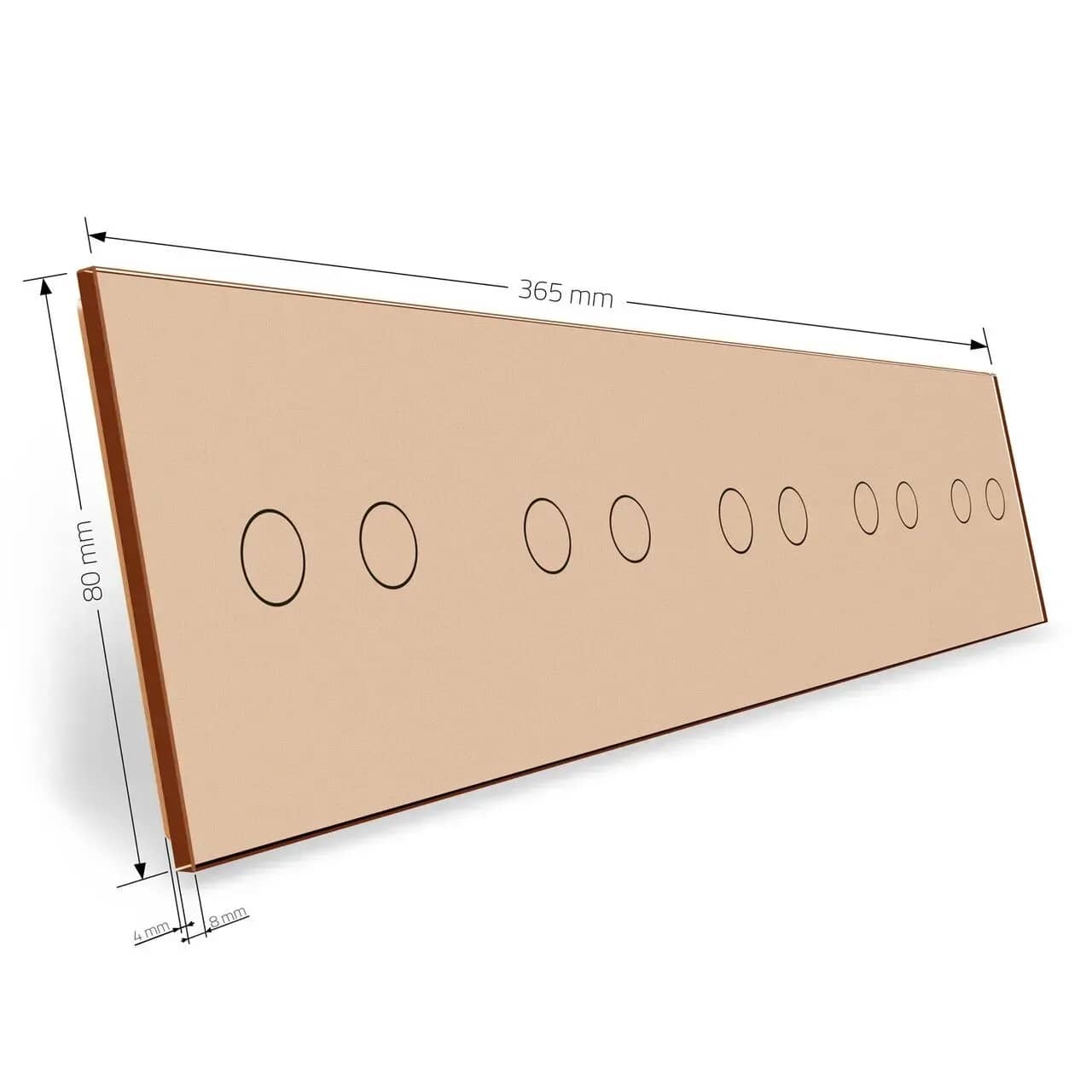 Panou 5 intrerupatoare duble cu touch Livolo din sticla — imaginea 3
