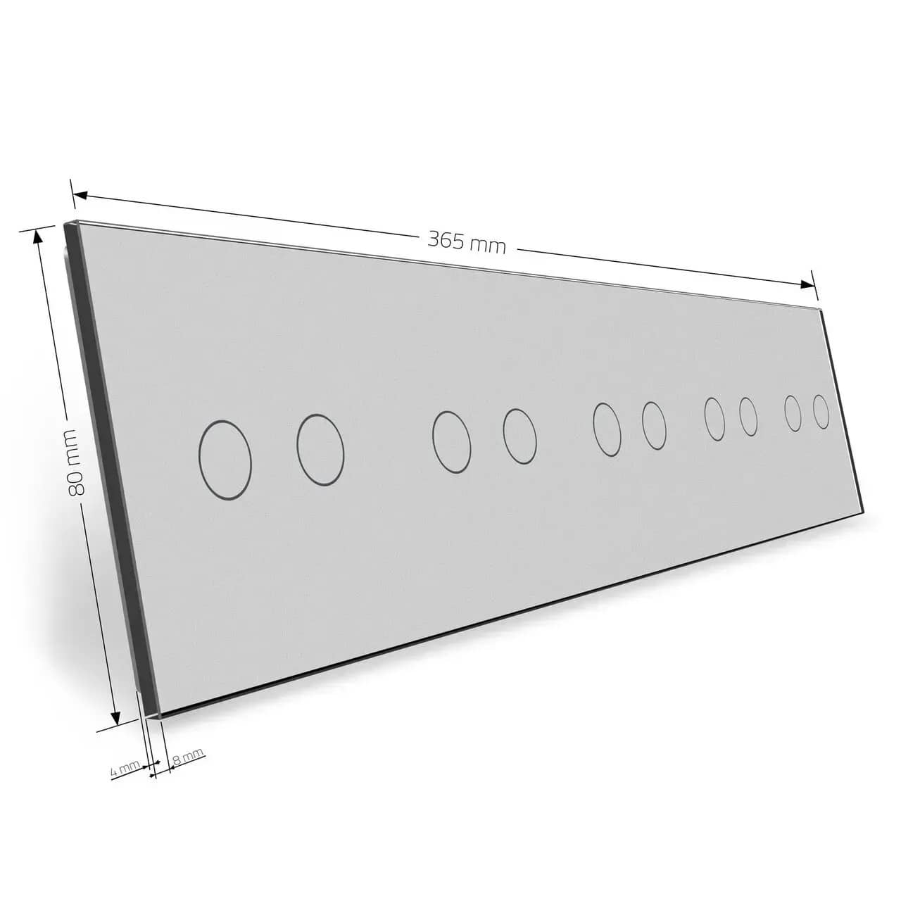 Panou 5 intrerupatoare duble cu touch Livolo din sticla — imaginea 3