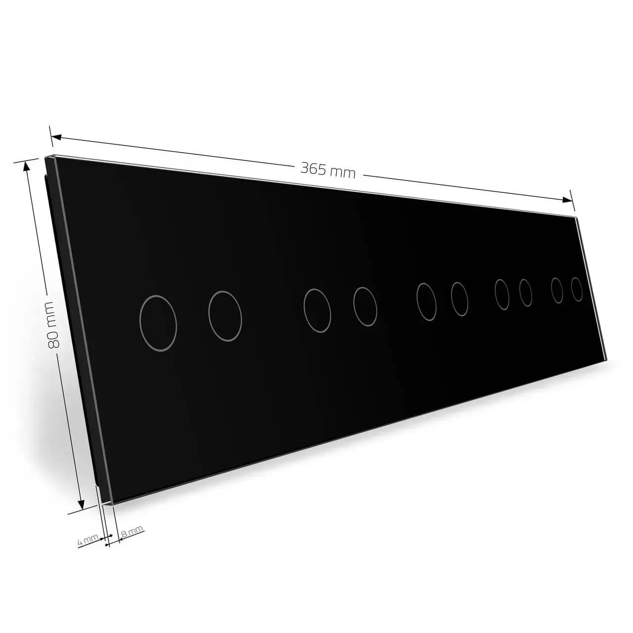 Panou 5 intrerupatoare duble cu touch Livolo din sticla — imaginea 3