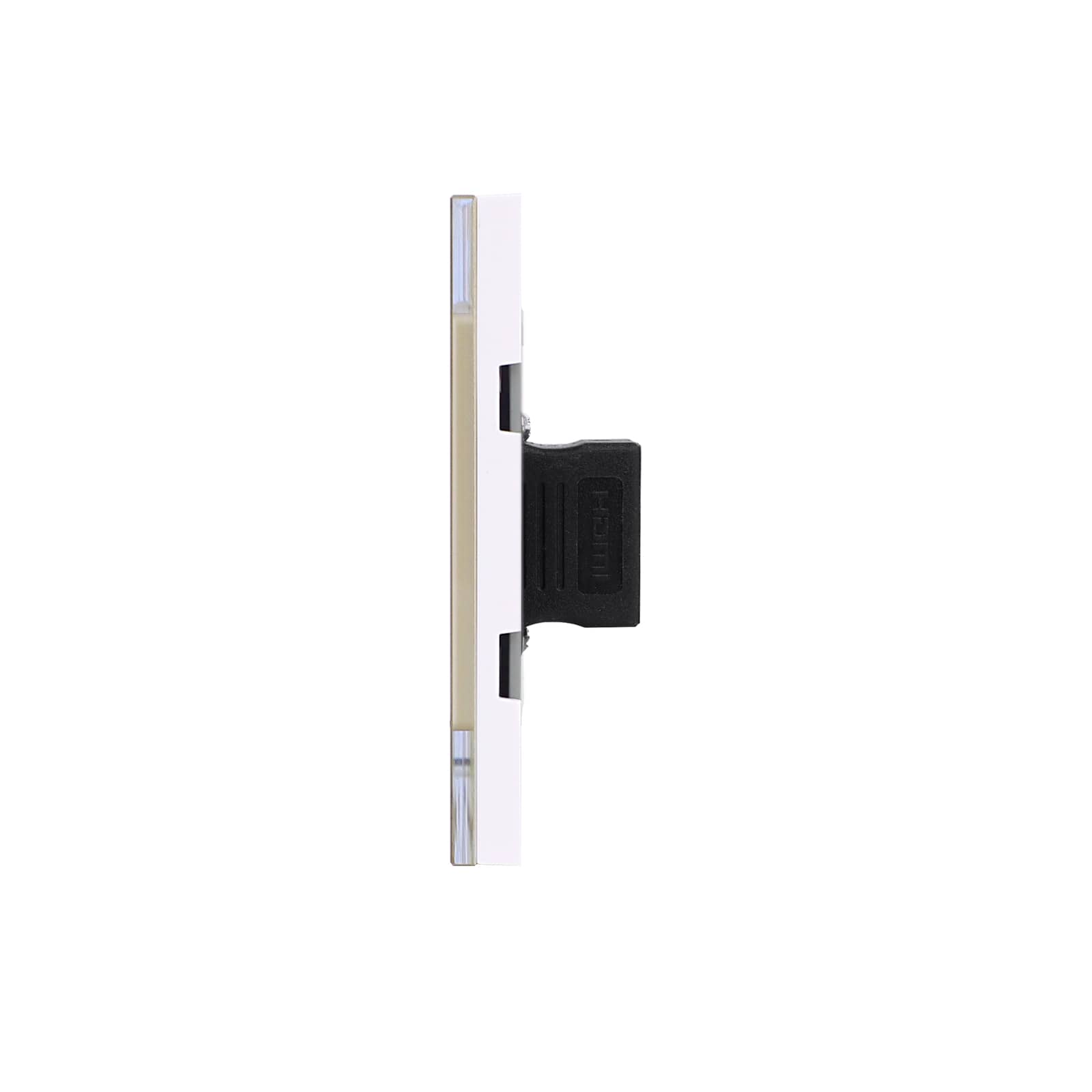 Priza HDMI + 2 Taste False LUXION cu Rama din Sticla, Standard Italian, 3M — imaginea 3
