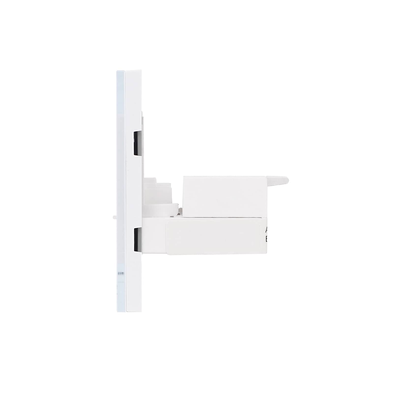 Priza Telefon 1M + 2 Taste False LUXION cu Rama din Sticla, Standard Italian, 3M — imaginea 3