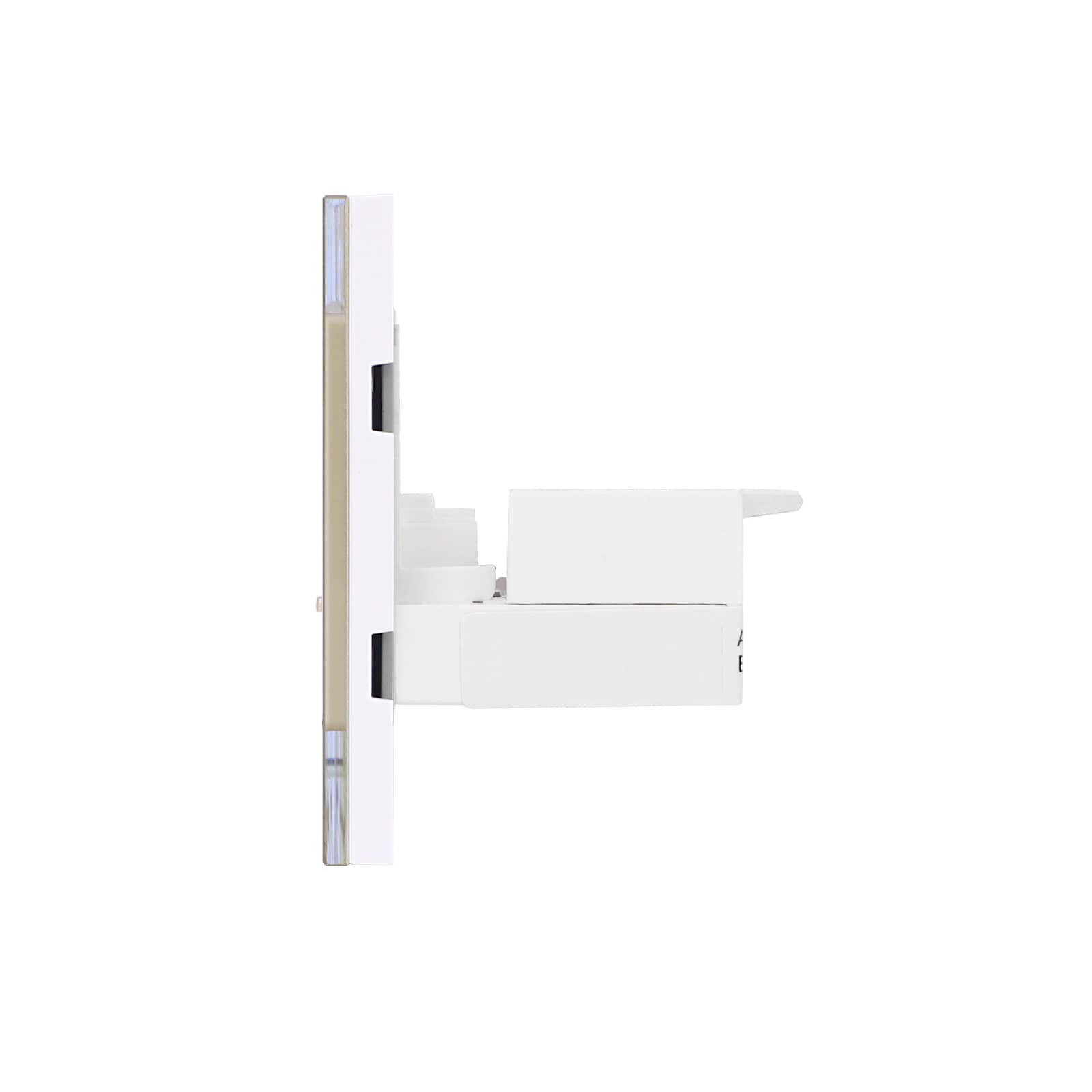 Priza Telefon 1M + 2 Taste False LUXION cu Rama din Sticla, Standard Italian, 3M — imaginea 3