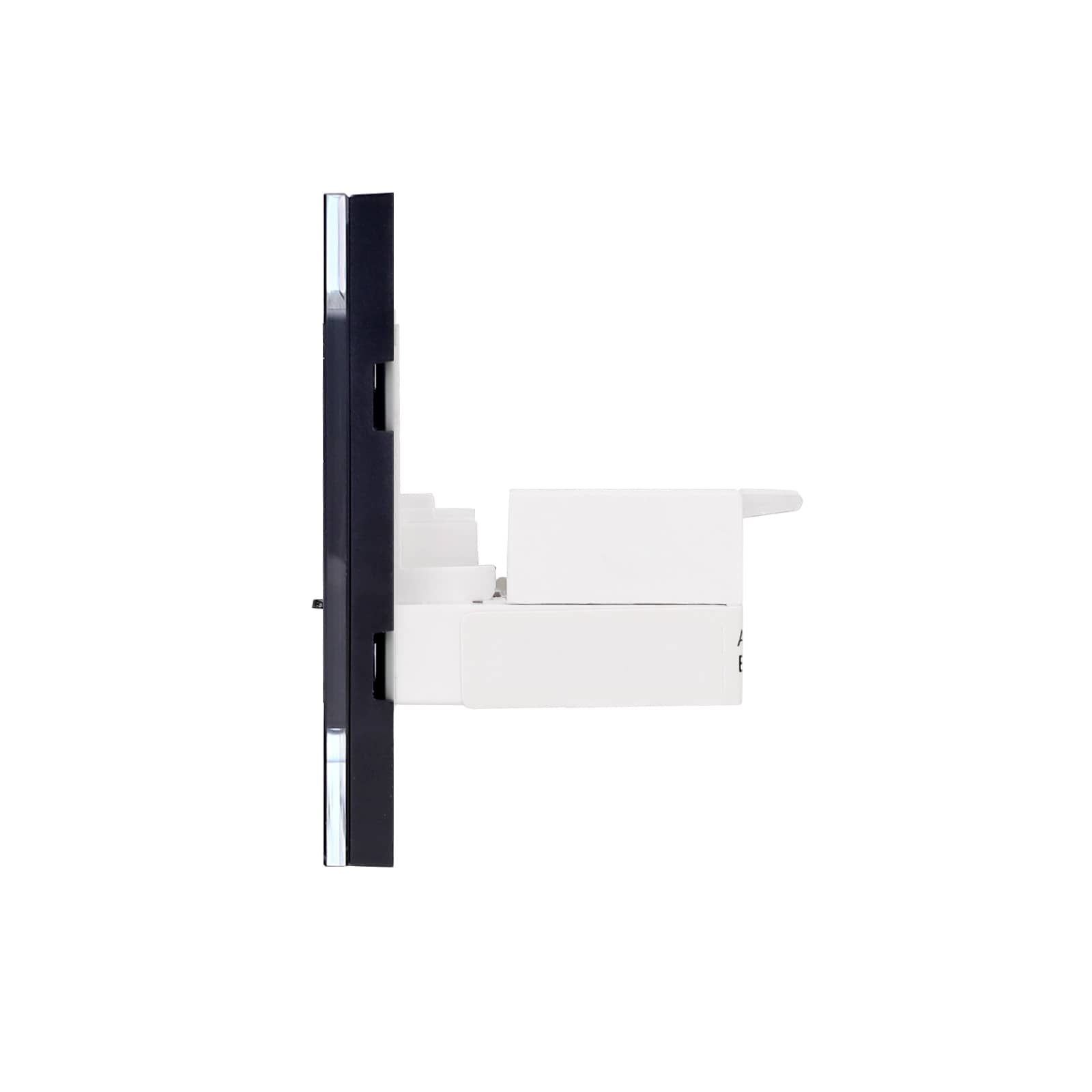 Priza Telefon 1M + 2 Taste False LUXION cu Rama din Sticla, Standard Italian, 3M — imaginea 3