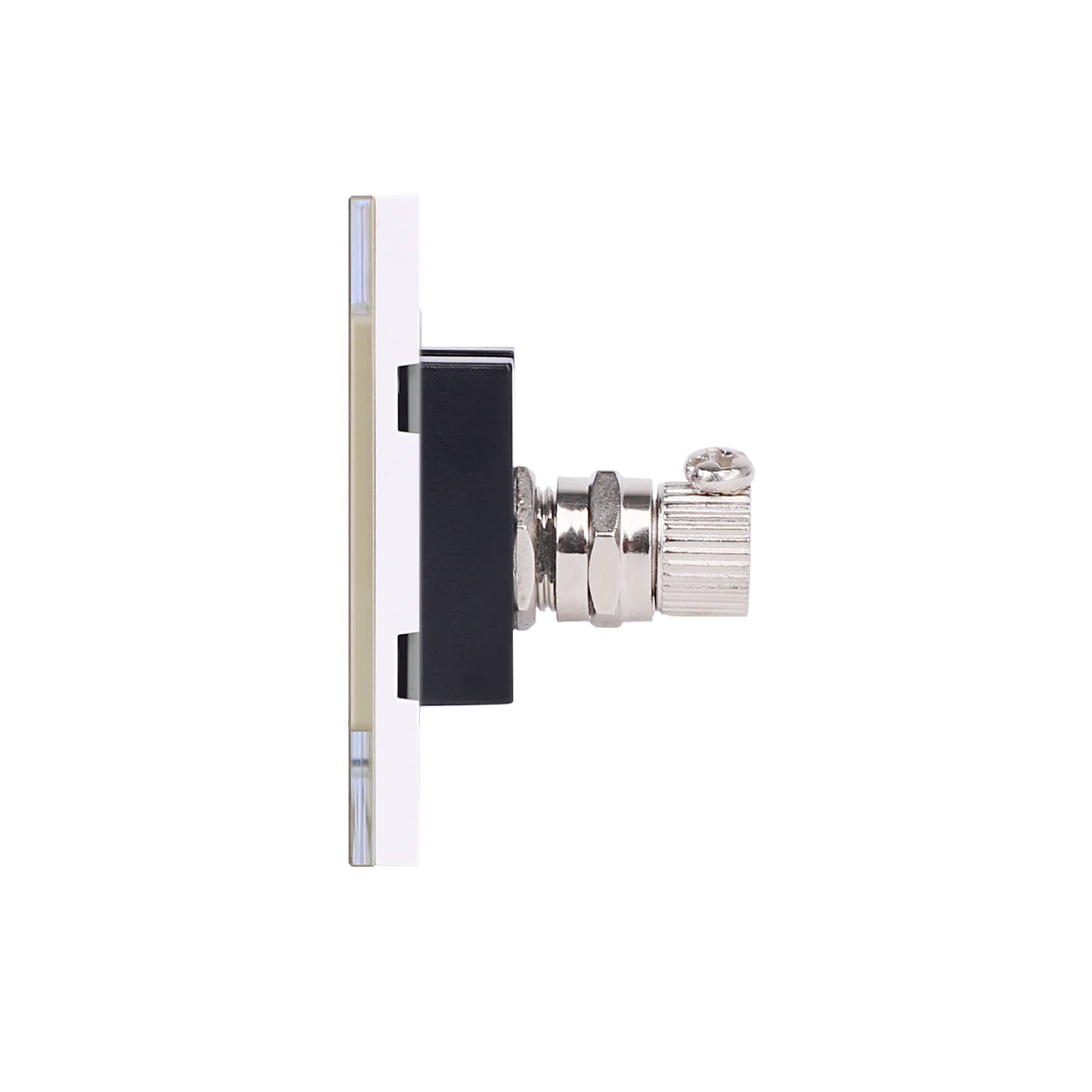 Priza TV 1M + 2 Taste False LUXION cu Rama din Sticla, Standard Italian, 3M — imaginea 3