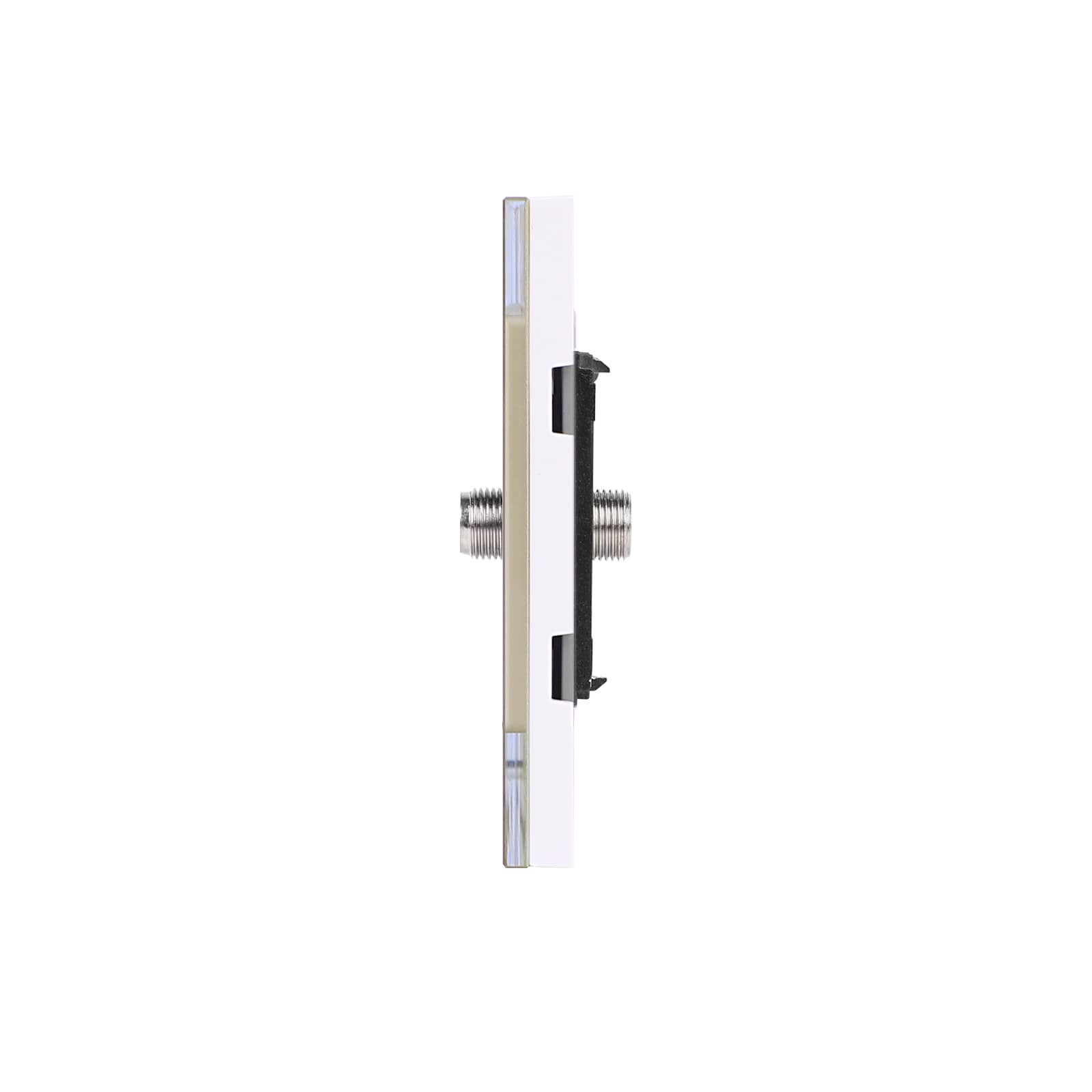 Priza TV Satelit 1M + 2 Taste False LUXION cu Rama din Sticla, Standard Italian, 3M — imaginea 3