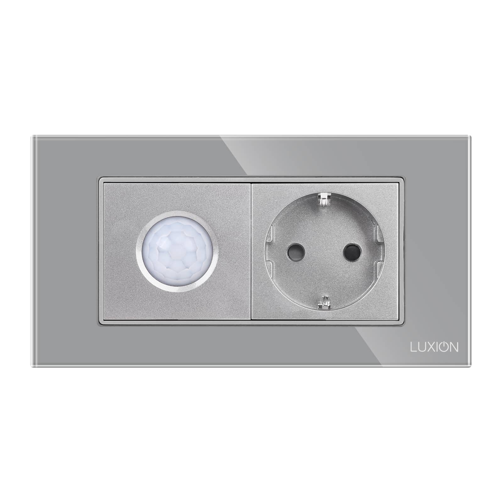 Senzor de Miscare 2M si Priza Schuko LUXION cu Rama din Sticla, Standard Italian, 4M — imaginea 2