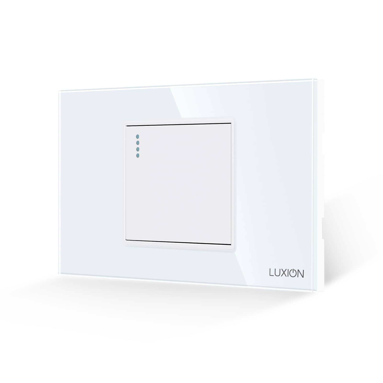 Intrerupator Simplu Mecanic LUXION cu Rama din Sticla, Standard Italian, 2/3M — imaginea 1