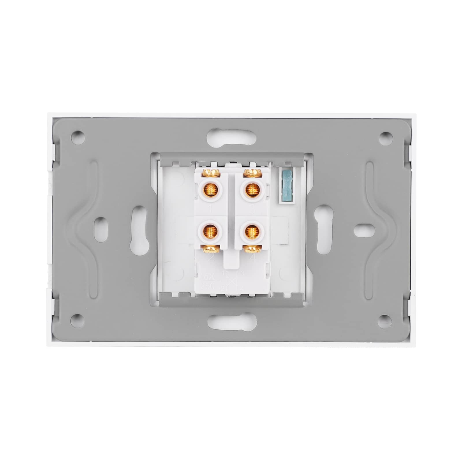 Intrerupator Simplu Cap Cruce Mecanic LUXION cu Rama din Sticla, Standard Italian, 2/3M — imaginea 4