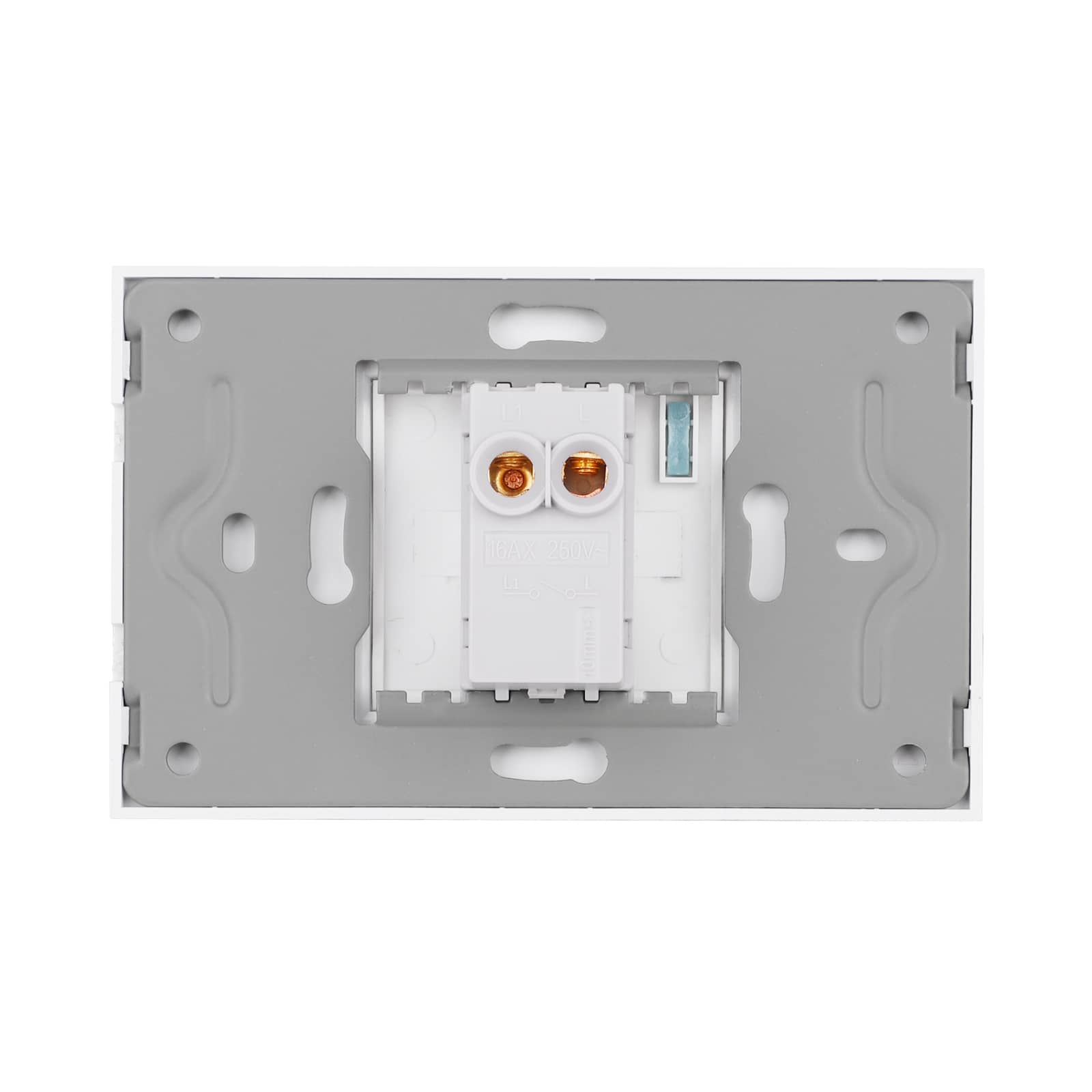 Intrerupator Simplu Mecanic LUXION cu Rama din Sticla, Standard Italian, 2/3M — imaginea 4