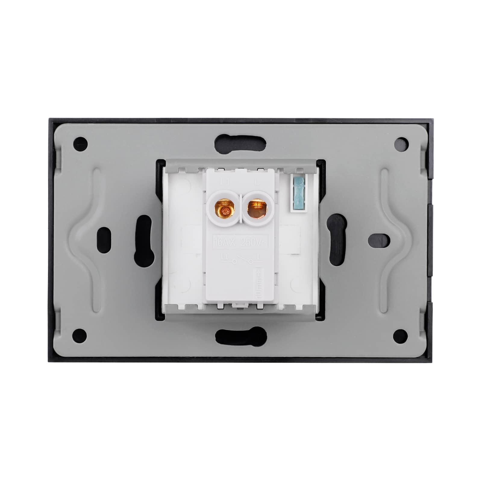 Intrerupator Simplu Mecanic LUXION cu Rama din Sticla, Standard Italian, 2/3M — imaginea 4