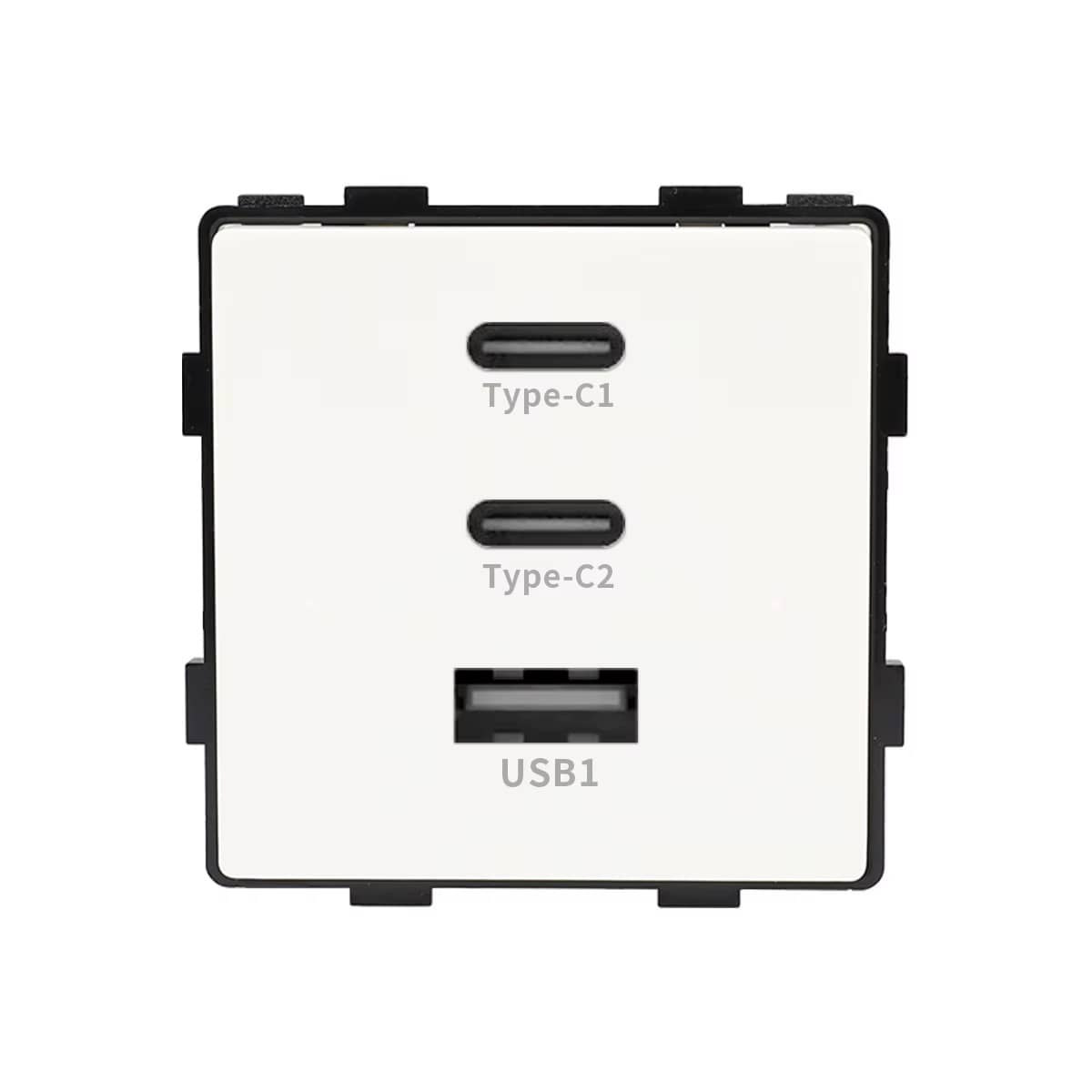 Modul Priza Fast Charge 65W - USB-A + 2 x USB-C LUXION — imaginea 1