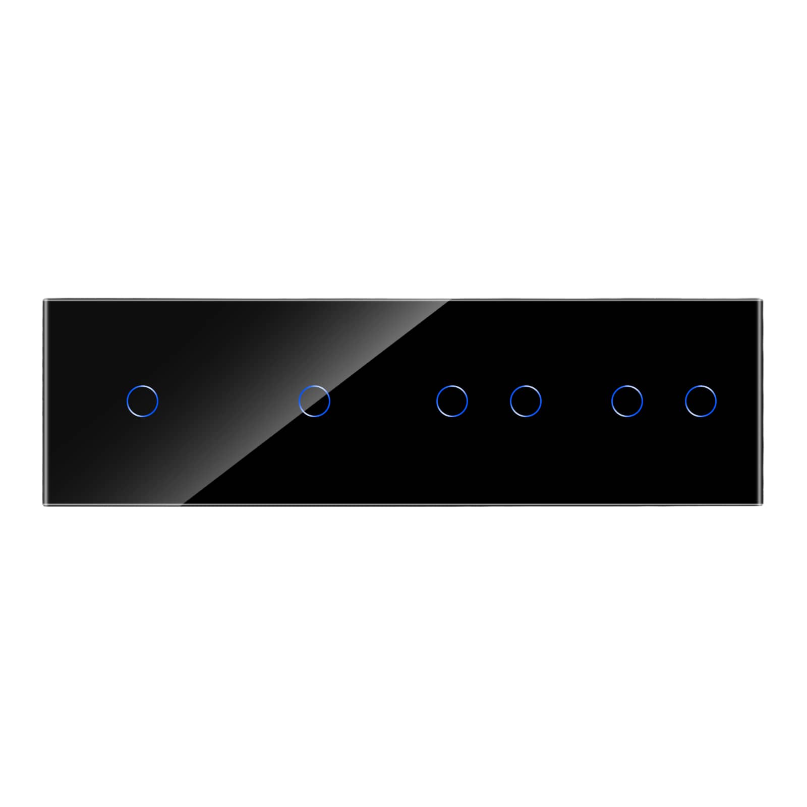 Panou Intrerupator Simplu + Simplu + Dublu + Dublu cu Touch din Sticla LUXION — imaginea 1