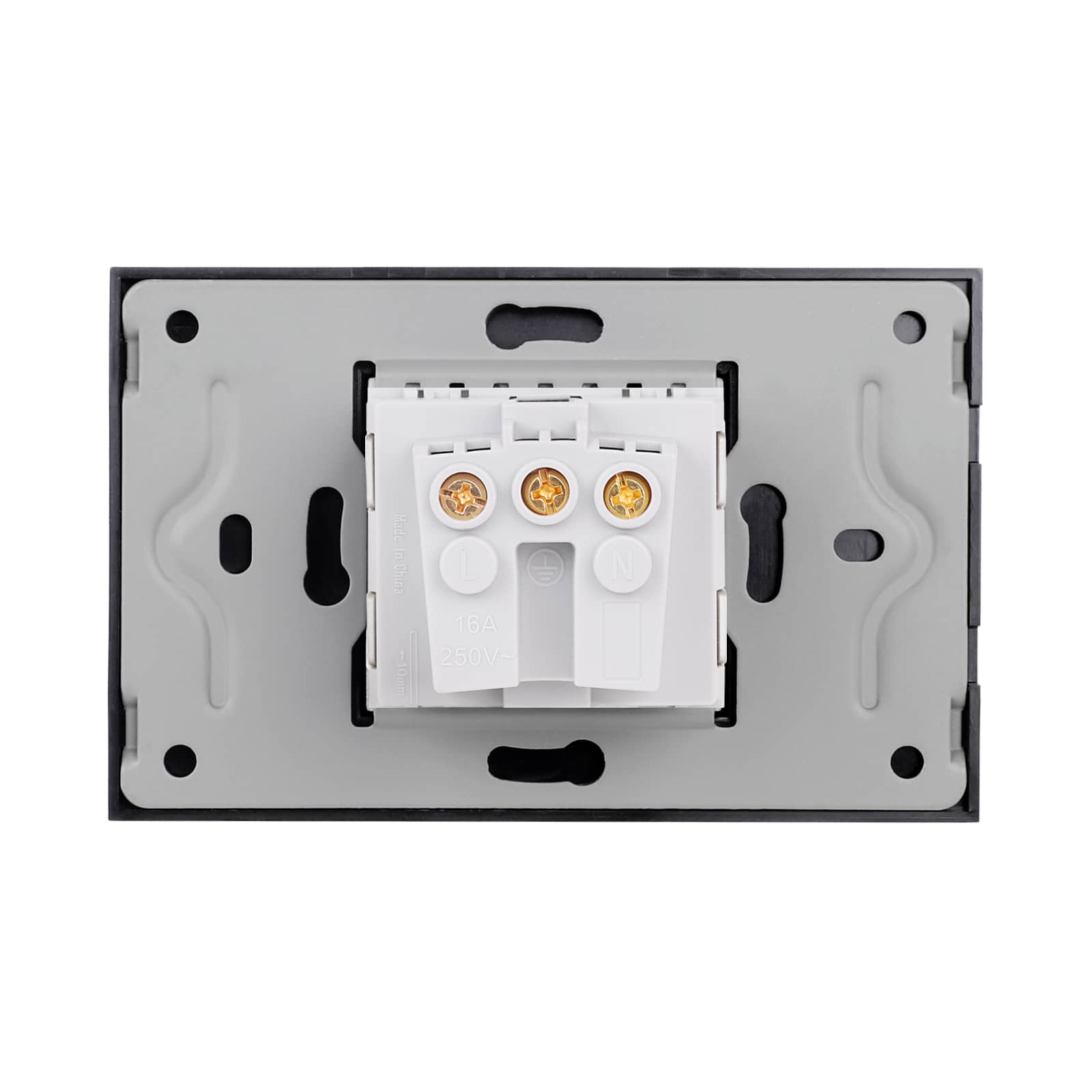 Priza Simpla LUXION cu Rama din Sticla, Standard Italian, 2/3M — imaginea 4